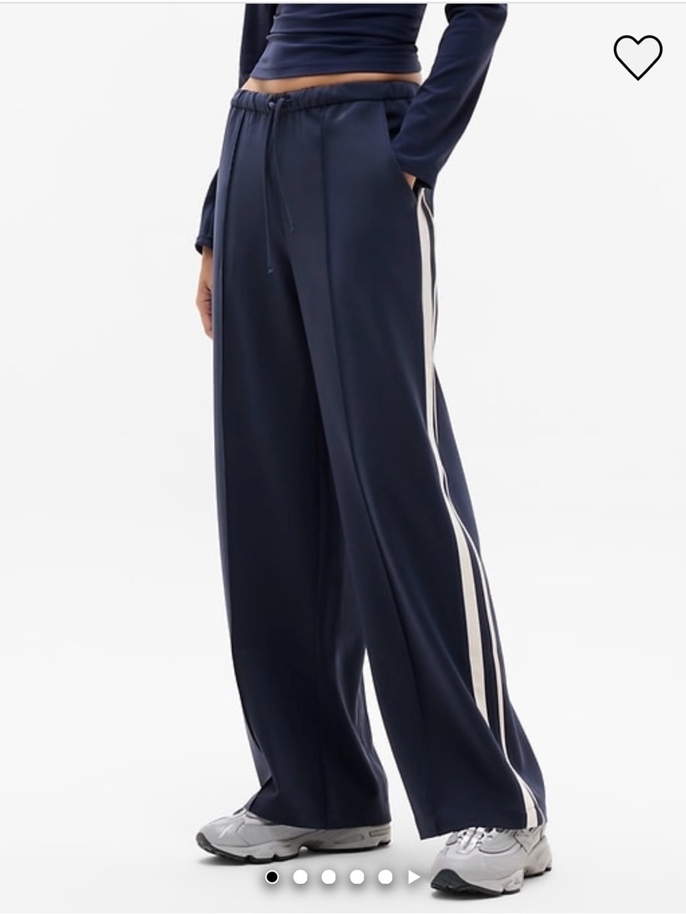Athleta Women's MVP Midrise Track Pants Blue & White Small Like New